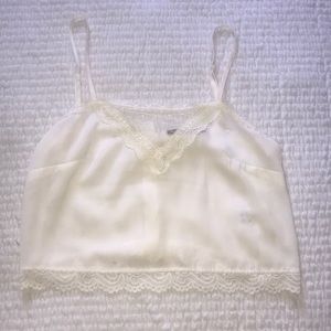 Brandy Melville Silk Lace Top